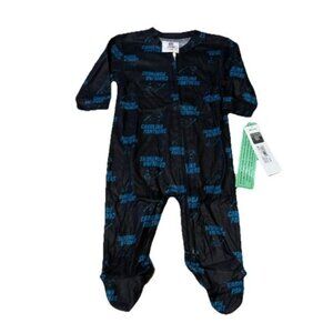 CAROLINA PANTHERS Infant Footed Pajamas 3/6 Months NFL Licensed Team Apparel